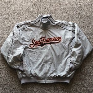 Grey and Black San Francisco Giants Nylon jacket